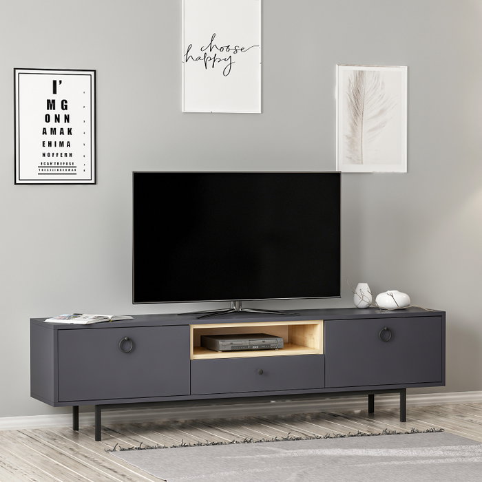 Hanah Home Soporte de TV Industrial Antracita 180 cm Hanah Home Soporte de TV Industrial Antracita 180 cm
